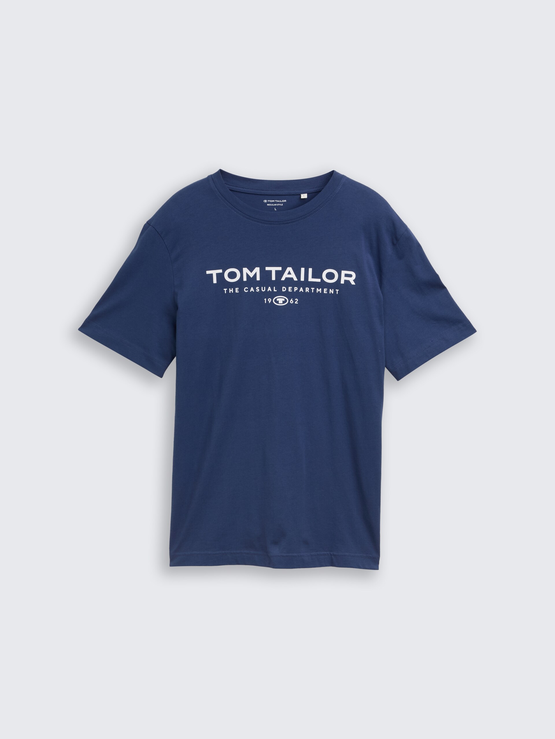 T-Shirt aus Baumwolle mit Logo-Print - ocean blue - Vorder-Produkt-Ansicht
