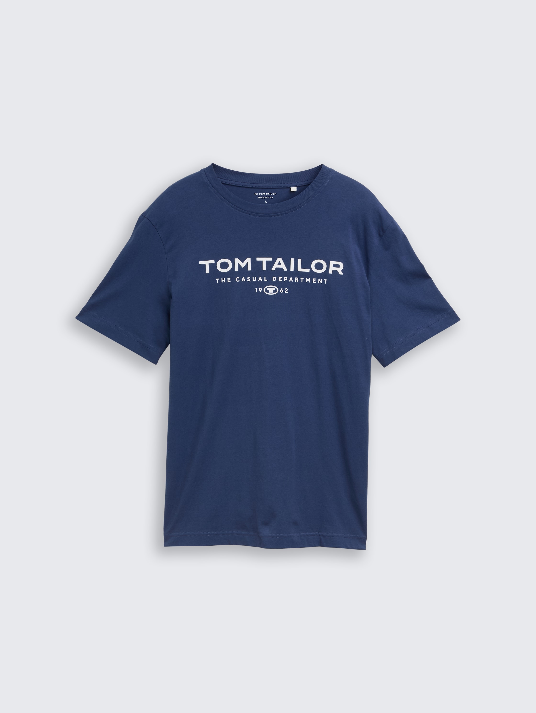 Cotton T-shirt with logo print - ocean_blue - 
