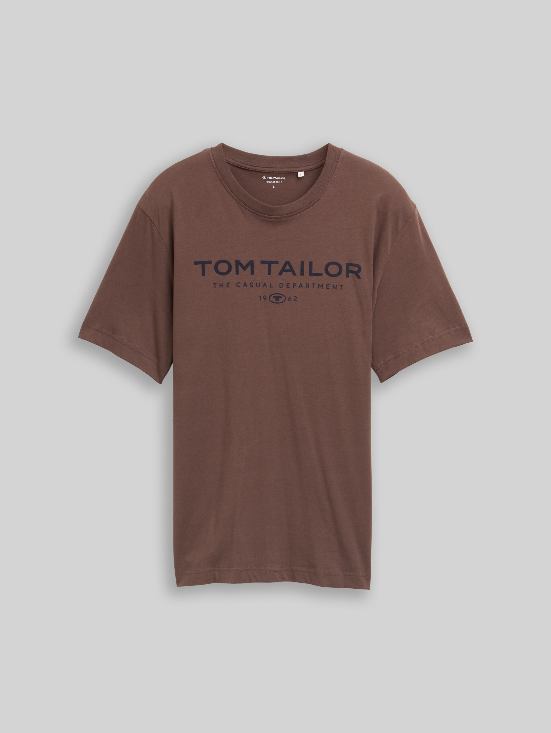 T-Shirt aus Baumwolle mit Logo-Print - bag brown - Vorder-Produkt-Ansicht