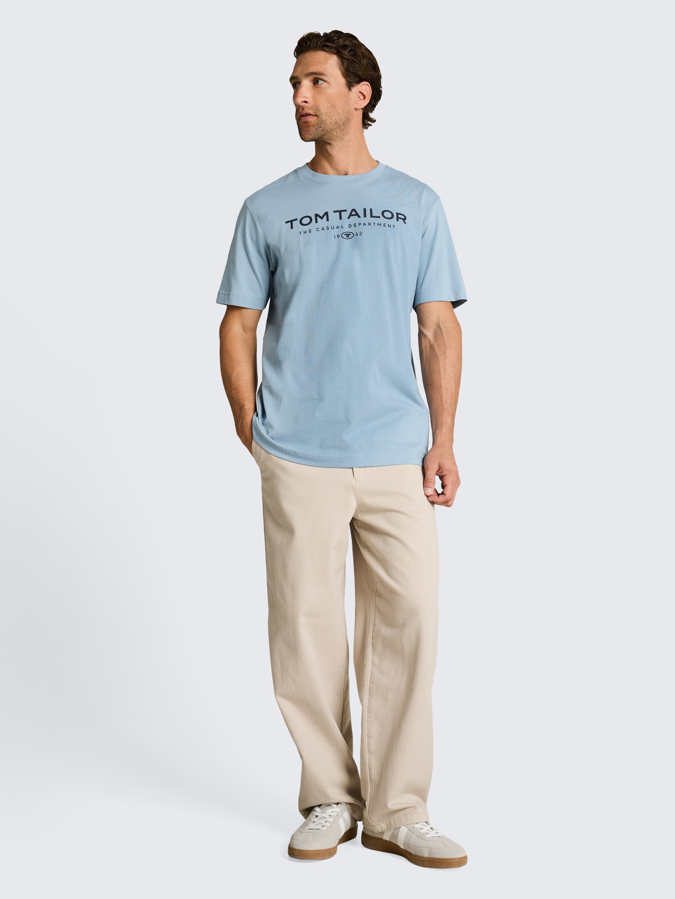 Katoenen T-shirt met logo-opdruk - mountain_spring_blue - 