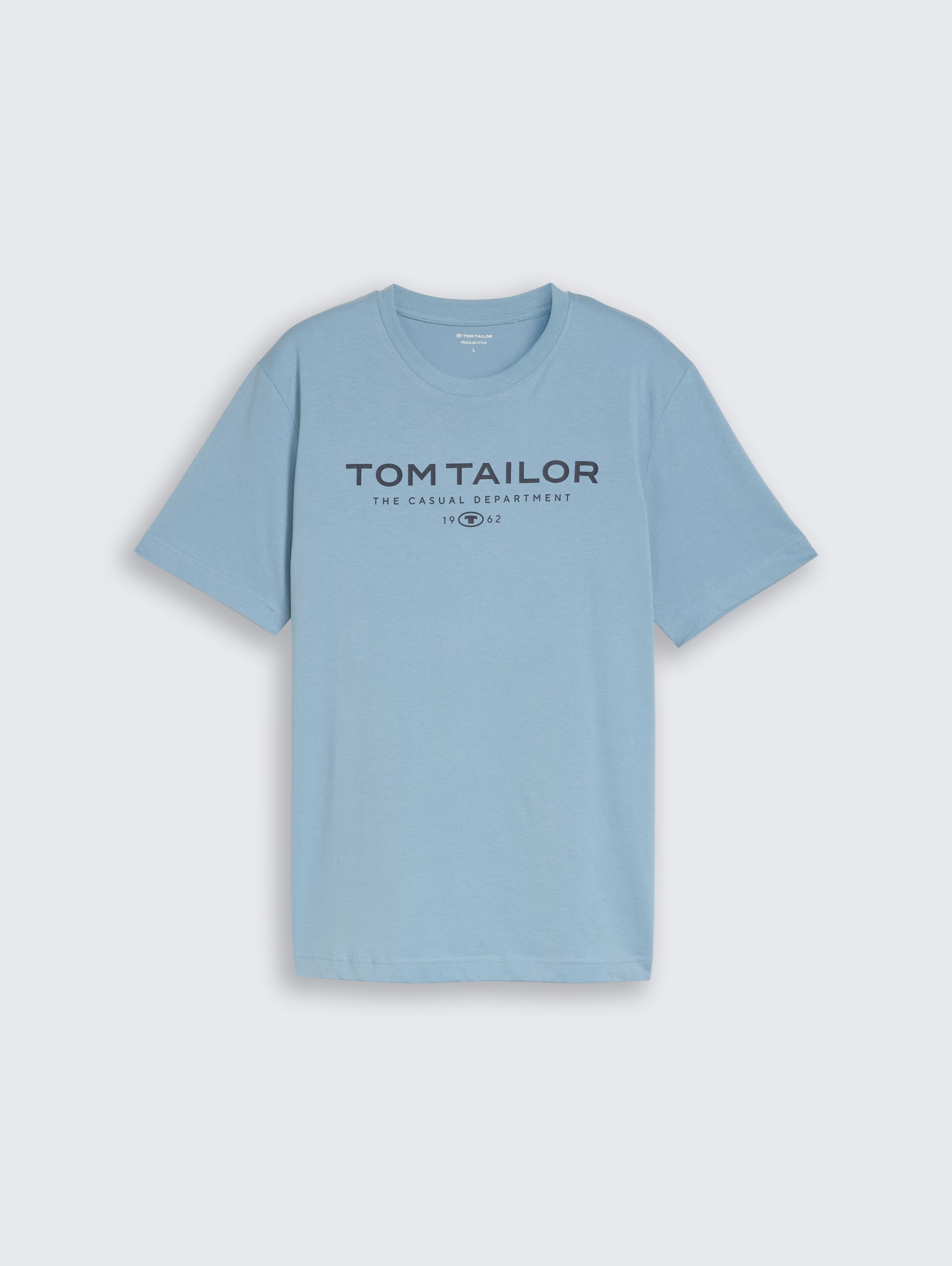 T-Shirt aus Baumwolle mit Logo-Print - mountain spring blue - Vorder-Produkt-Ansicht