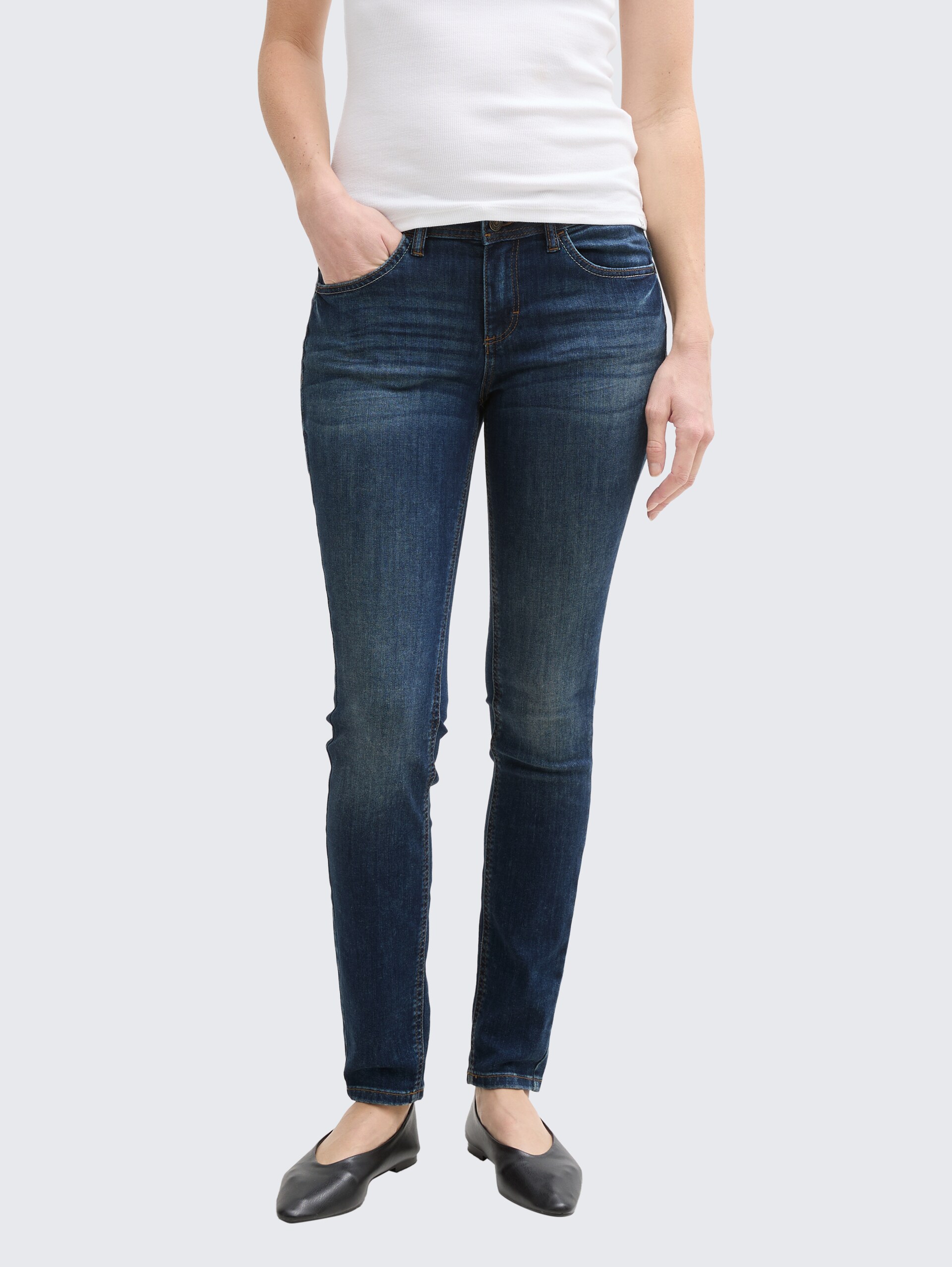 TTALEXA SKINNY Jeans - mid stone wash denim - Ausschnitt Model-Vorderansicht