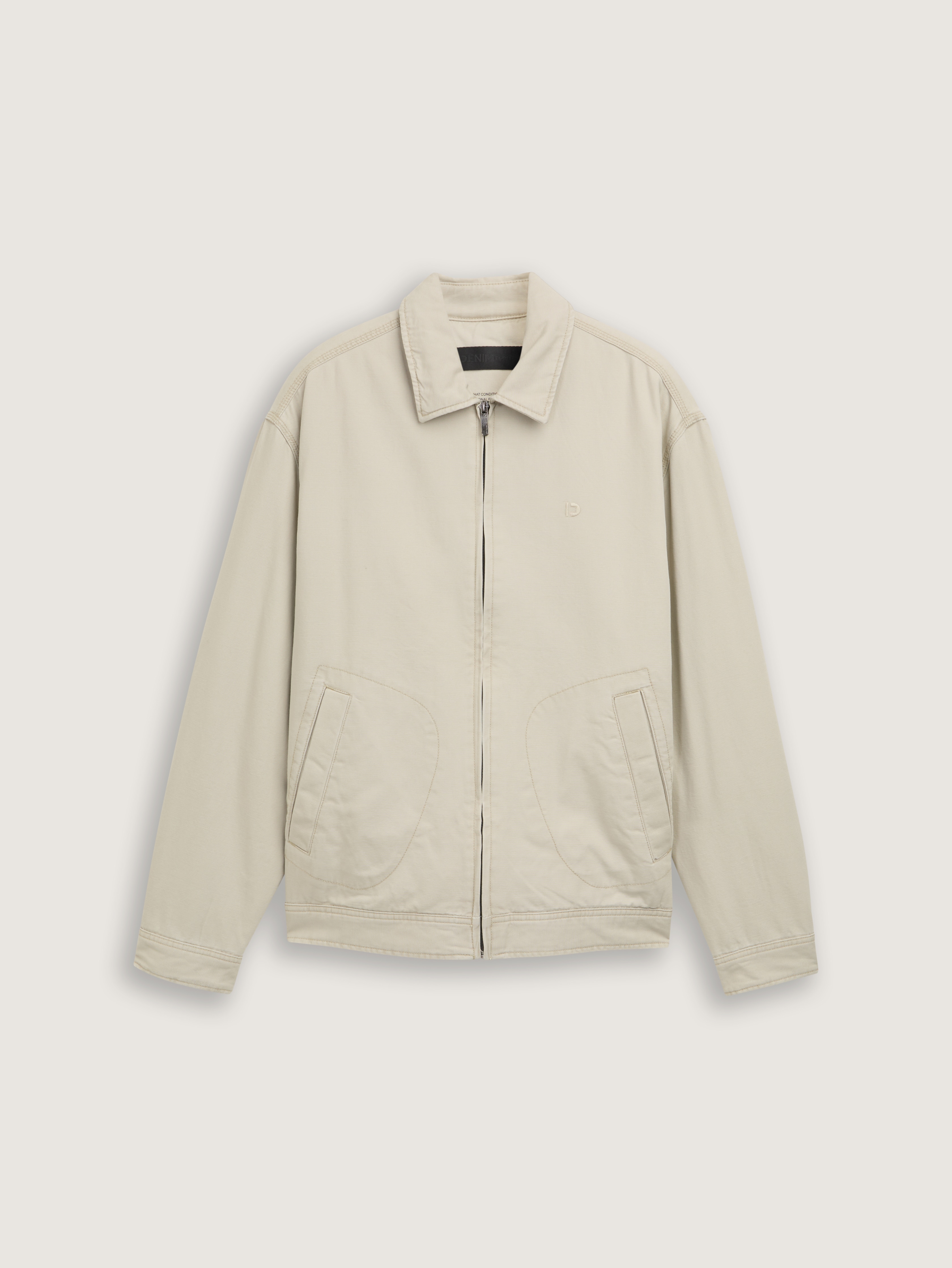 Relaxed Fit Jacke aus Baumwolle von Denim Male, beige abbey stone