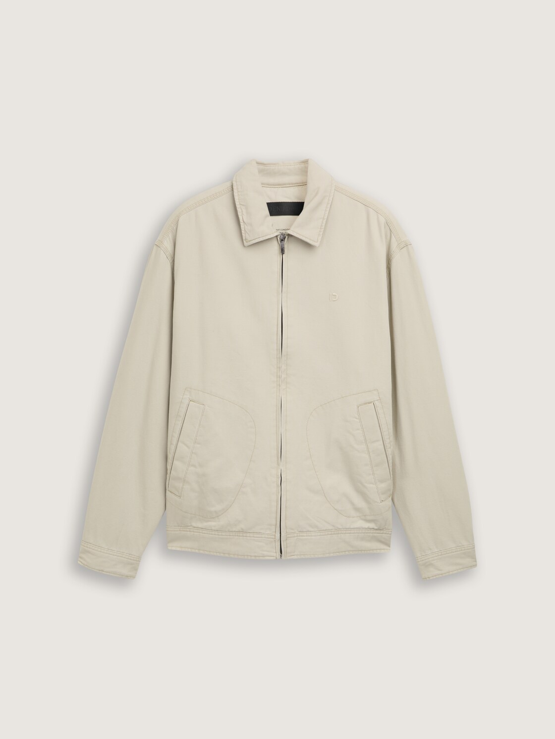 Relaxed Fit Jacke aus Baumwolle - beige abbey stone - Vorder-Produkt-Ansicht