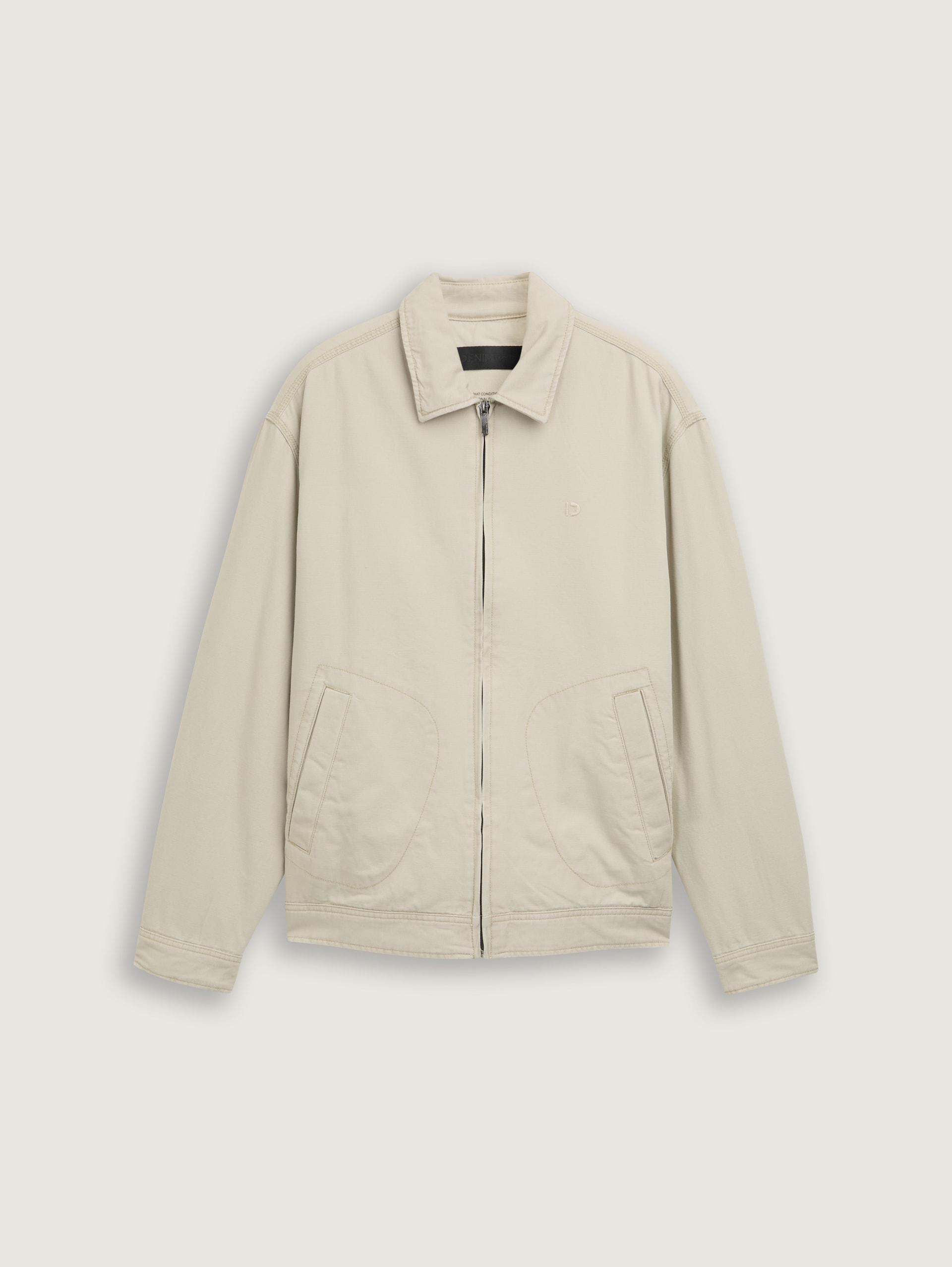 Relaxed Fit Jacke aus Baumwolle - beige abbey stone - Vorder-Produkt-Ansicht