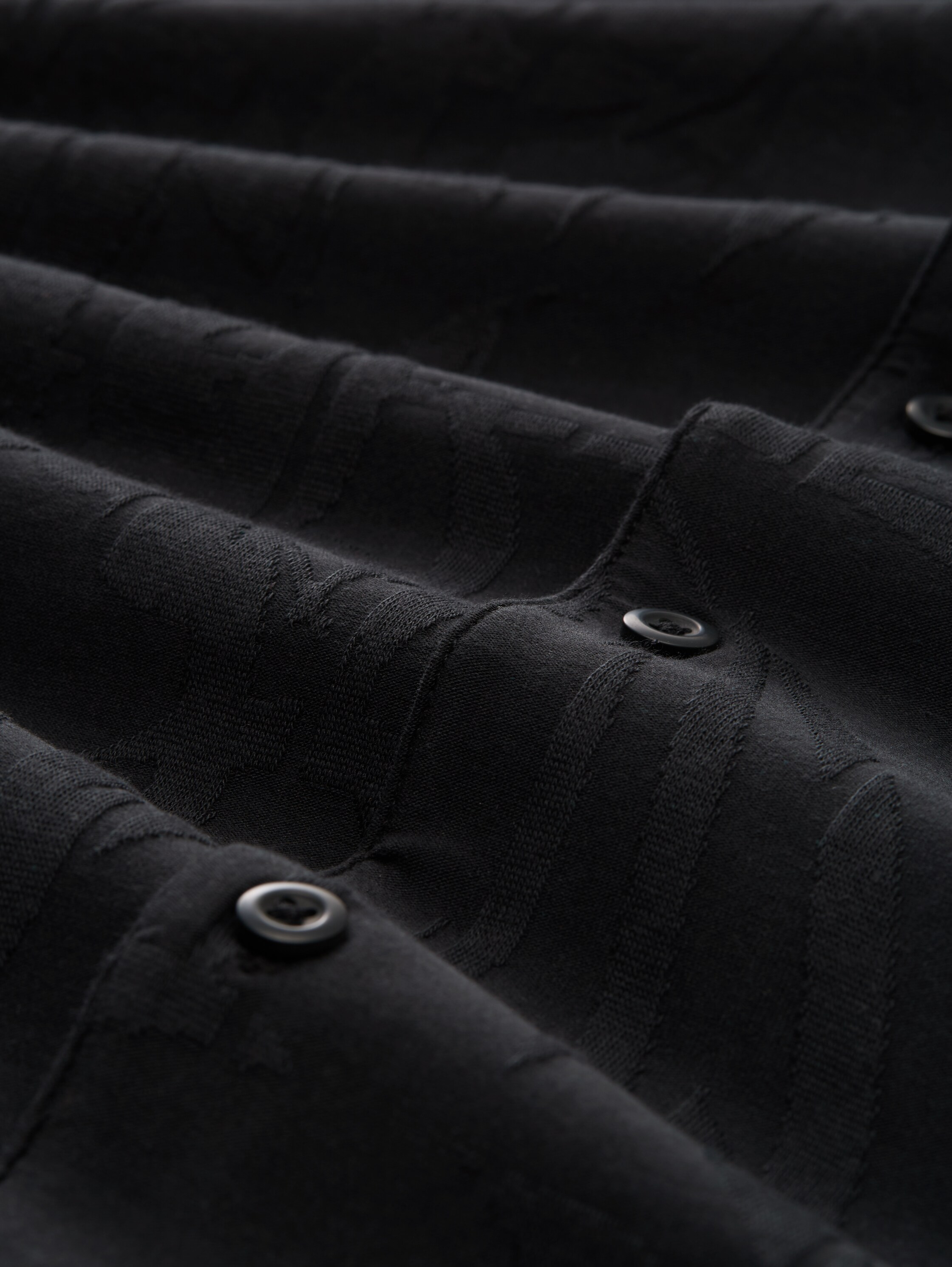 Relaxed Fit Resort Kurzarmhemd - black_leaves_jacquard - 