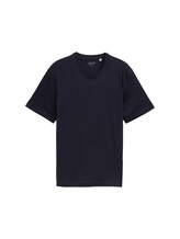 Niet geselecteerd, Basic T-shirt met geborduurd logo door Tom Tailor, blauw