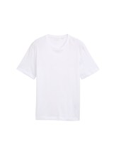 Sélectionné, T-shirt basique avec logo brodé par Tom Tailor, blanc