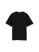 Geselecteerd, Basic T-shirt met geborduurd logo door Tom Tailor, zwart