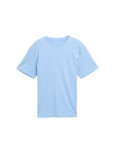 Ausgewählt, Basic T-Shirt mit Logo-Stickerei von Tom Tailor, blau