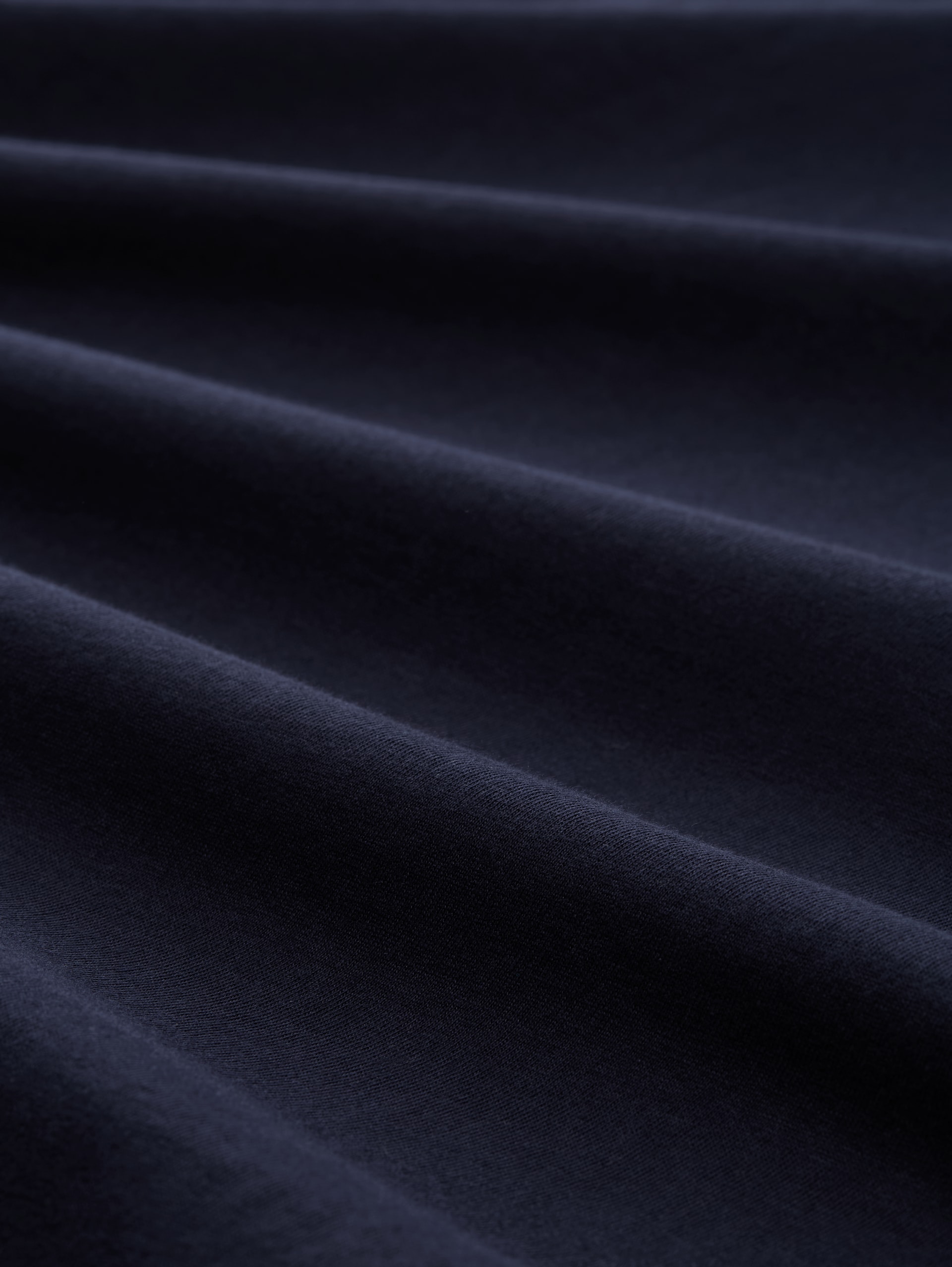 T-shirt basique à col en V - Knitted Navy - Vue de la matière