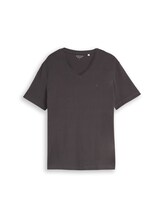 Ausgewählt, Basic T-Shirt mit V-Ausschnitt von Tom Tailor, schwarz