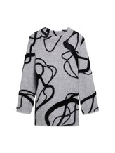 Ausgewählt, Plus Size - Loose Fit Strickpullover mit Muster von Tom Tailor, grau