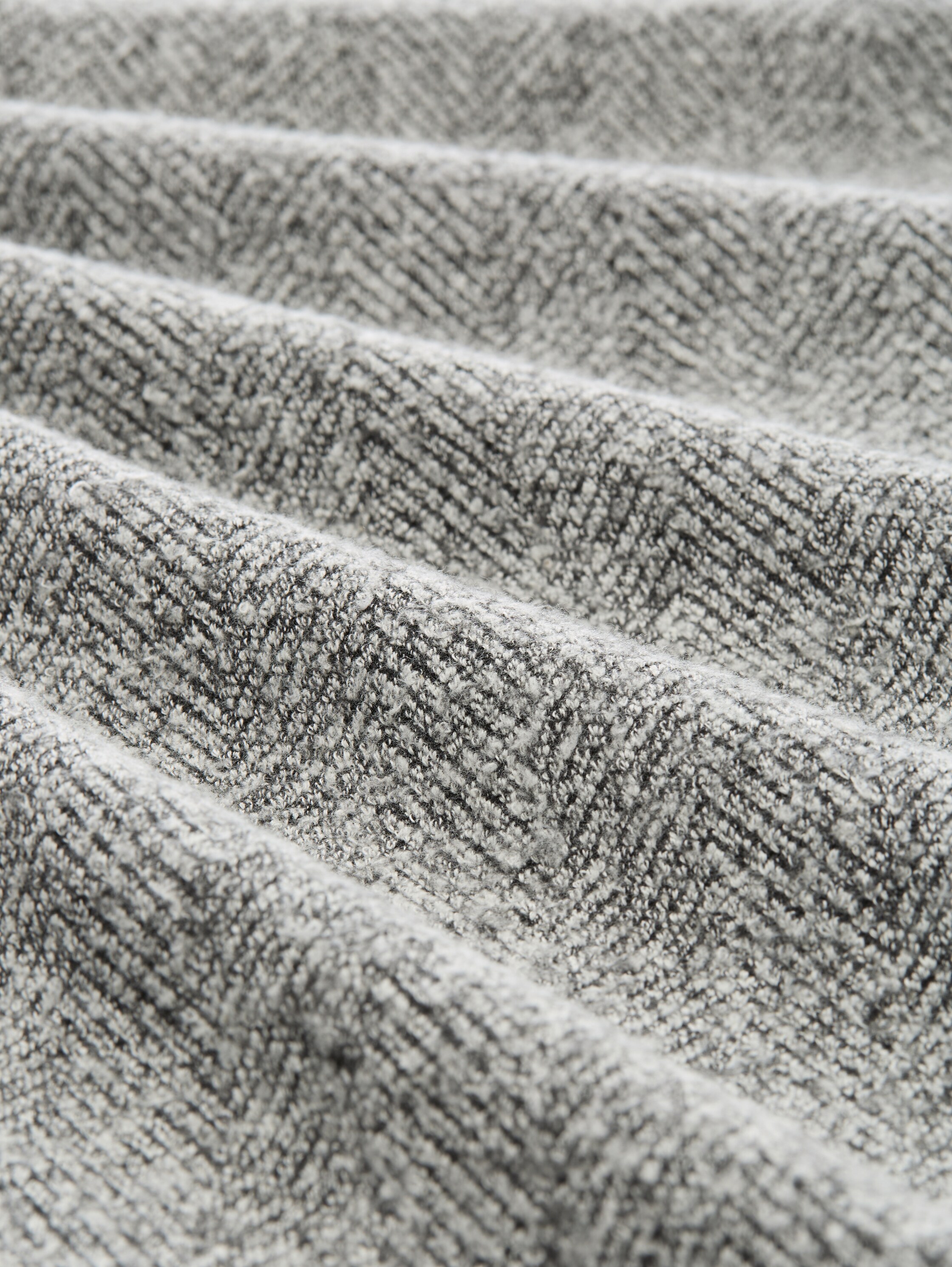 Plus Size - Cropped Culotte Hose - grey_heringbone_boucle - 