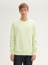 Sweat-shirt avec logo imprimé - lime cream green - Découpe Vue de face du modèle