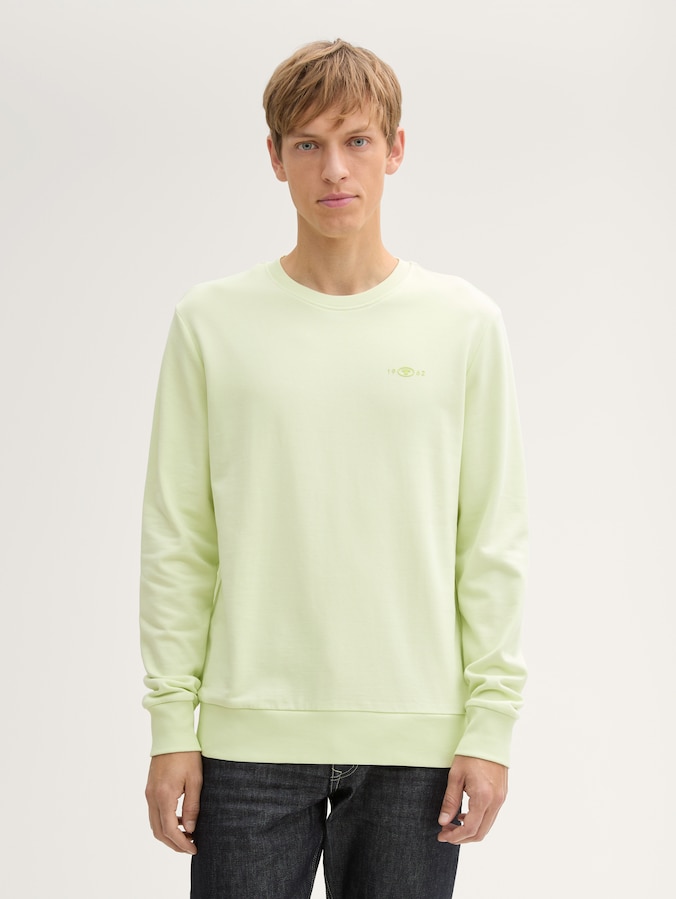 Sweatshirt mit Logo-Print von Men, lime cream green