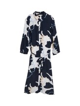 Geselecteerd, Midi blousejurk met riem door Tom Tailor, blauw