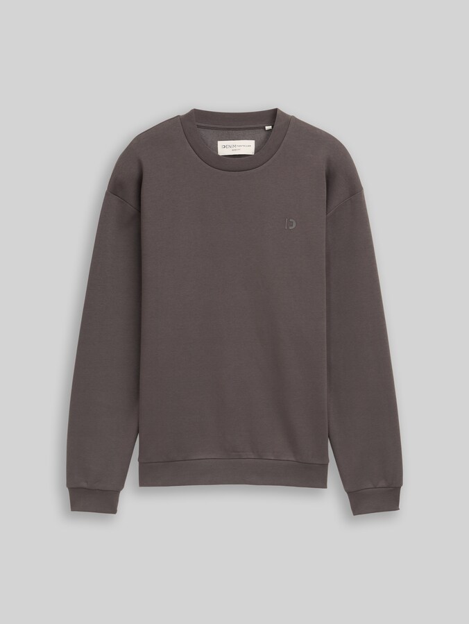 Sweatshirt mit Logo-Print von Denim Male, Pavement Grey