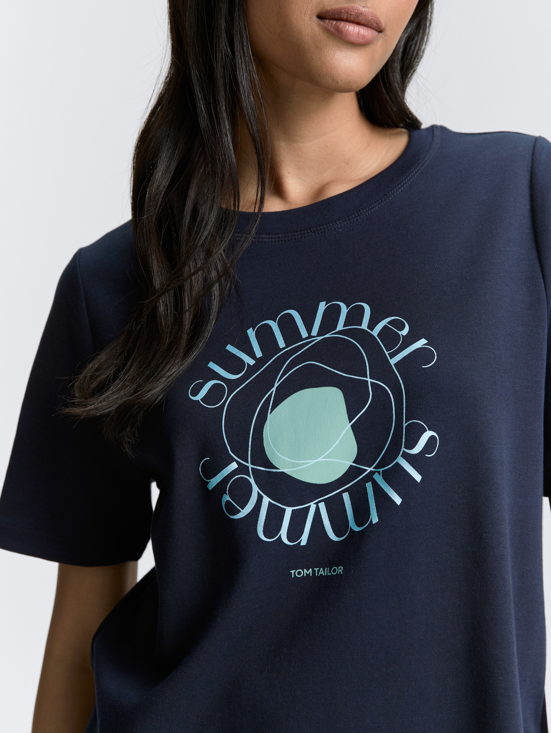 T-Shirt aus Baumwolle - sky_captain_blue_1 - 