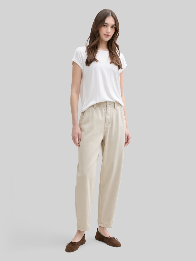 TTADEA BARREL Jeans von Denim Female, Beige Grey