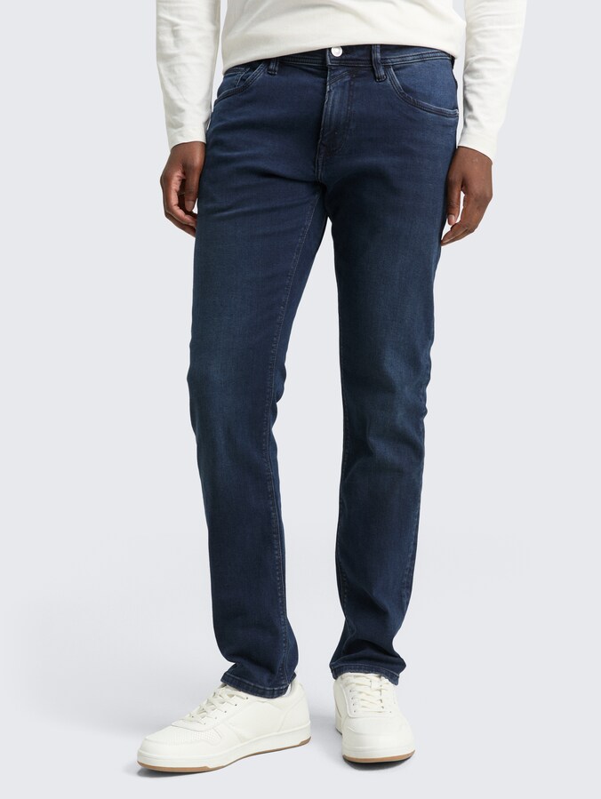 TTPIERS SLIM-jeans door Denim Male, dark stone blue black denim