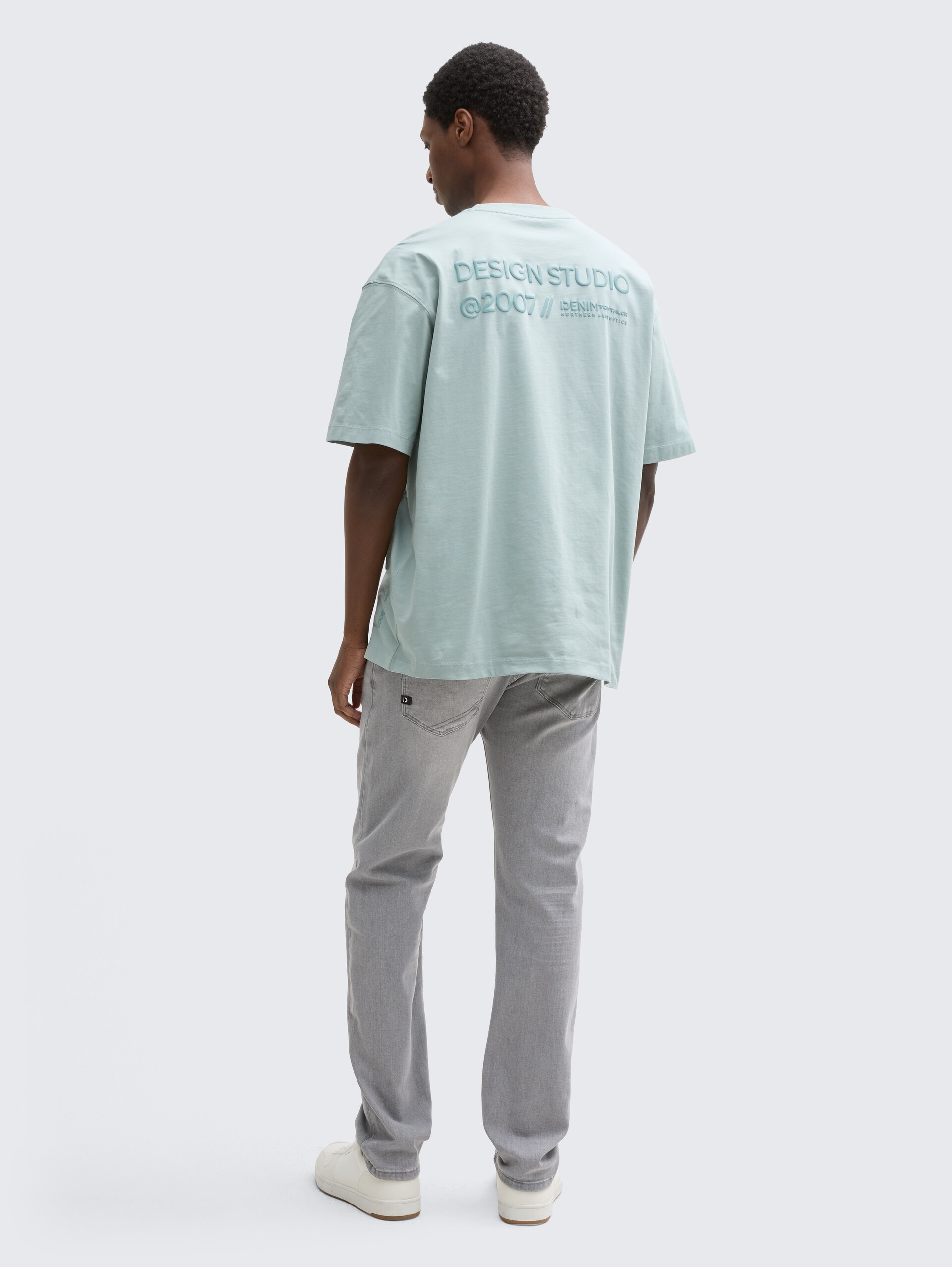 TTPIERS SLIM Jeans - stone grey denim - Auschnitt Model-Rückansicht
