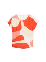 Ausgewählt, Plus Size - T-Shirt im Material-Mix von Tom Tailor, rot