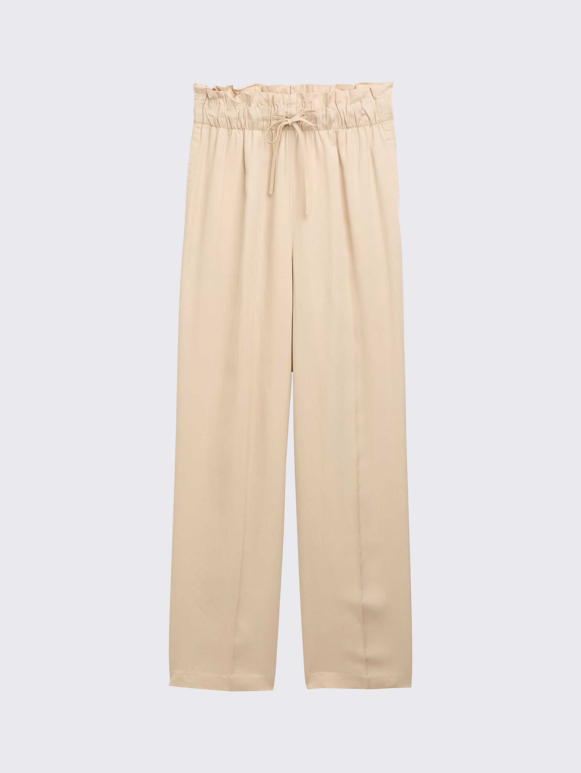 Wide Leg Paperpag Hose - Light Breeze - Vorder-Produkt-Ansicht