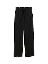 Ausgewählt, Wide Leg Paperpag Hose von Tom Tailor, schwarz