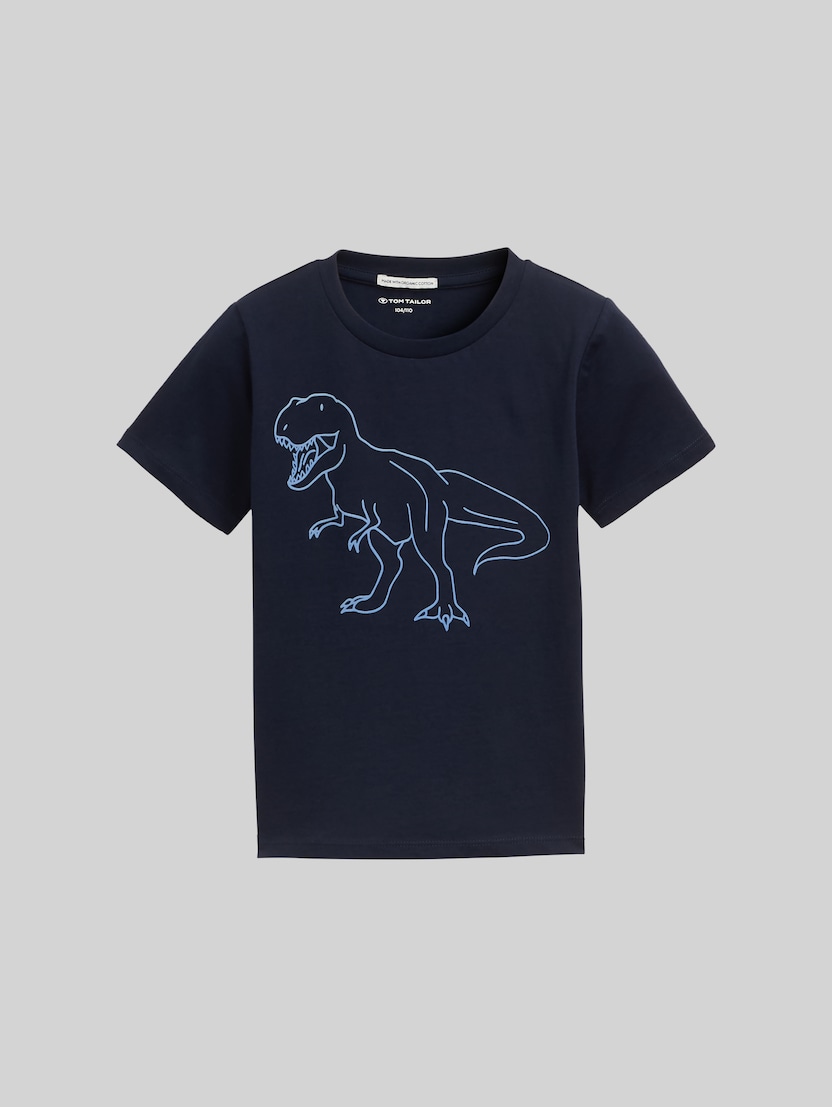 Glow-in-the-Dark T-Shirt von Mini Boys, sky captain blue