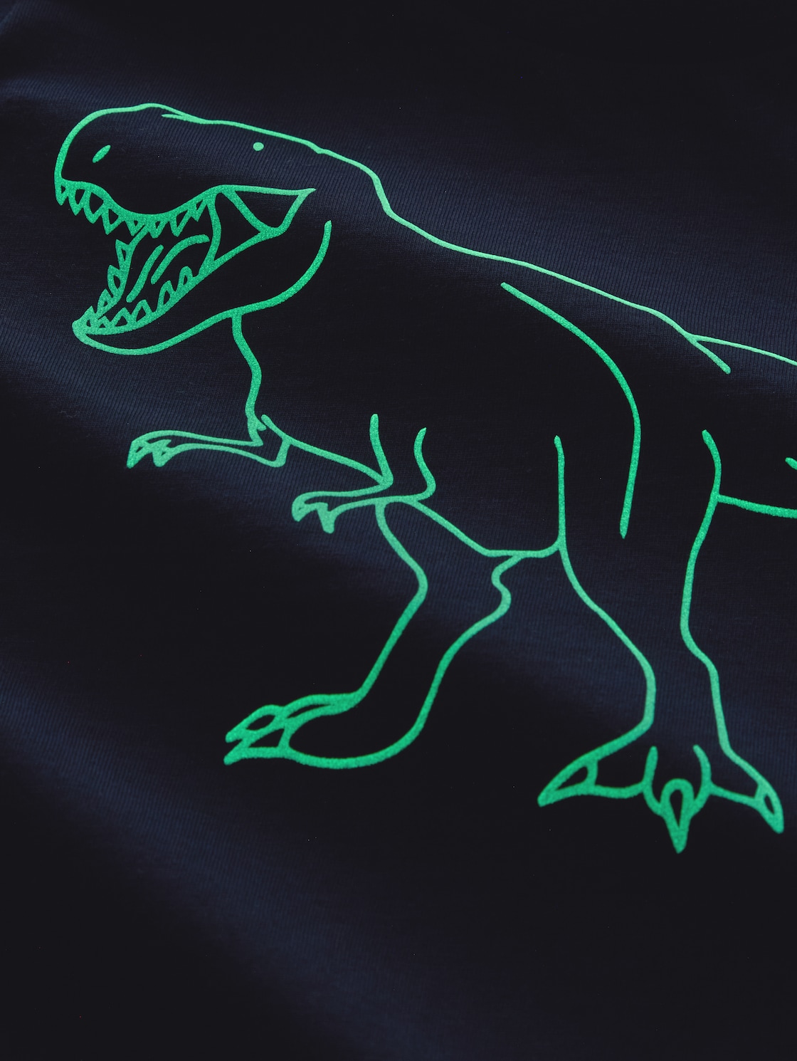 Glow-in-the-Dark T-Shirt - sky captain blue - Detail-Model-Ansicht