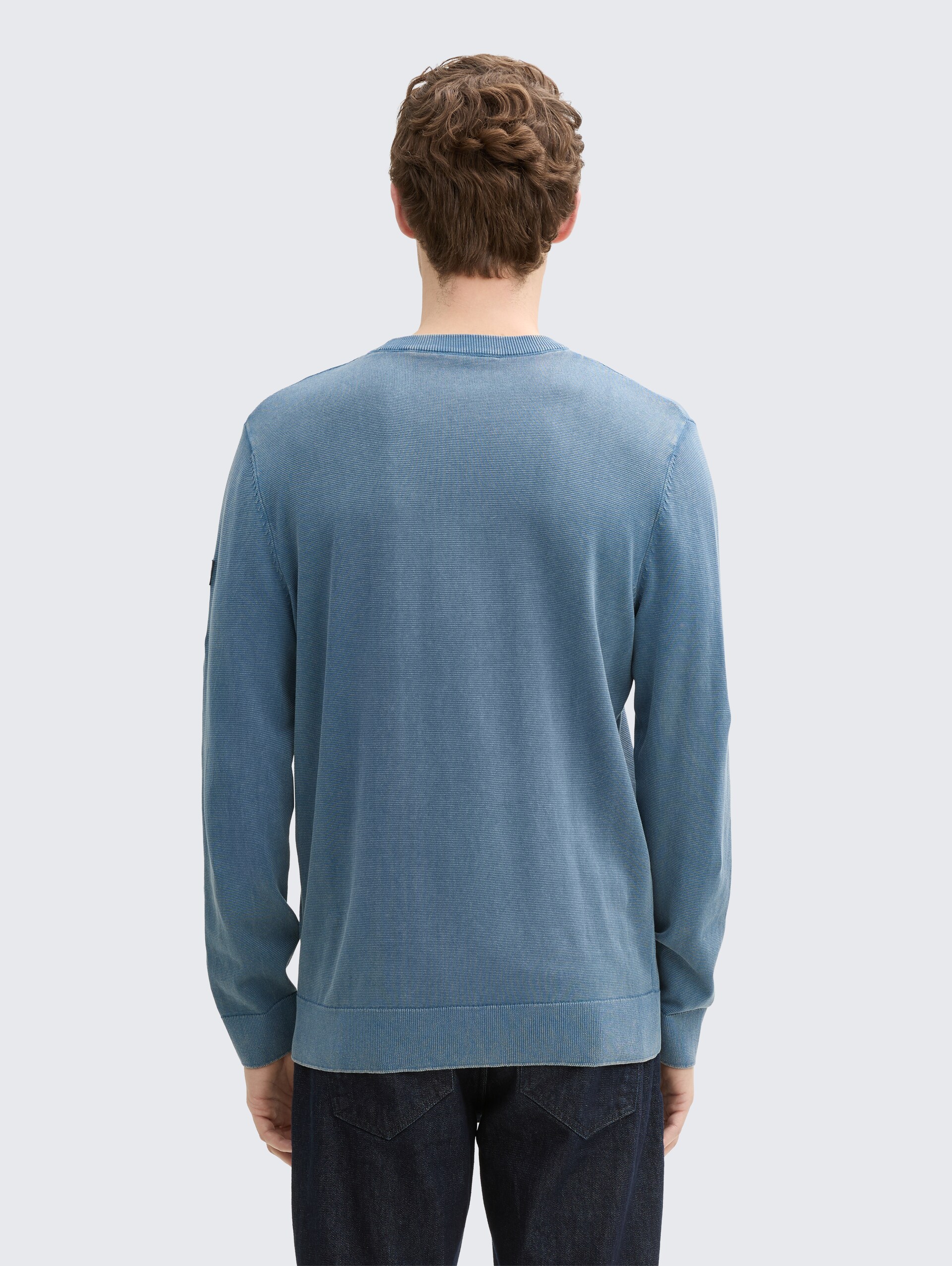 Strickpullover aus Baumwolle - mystical blue