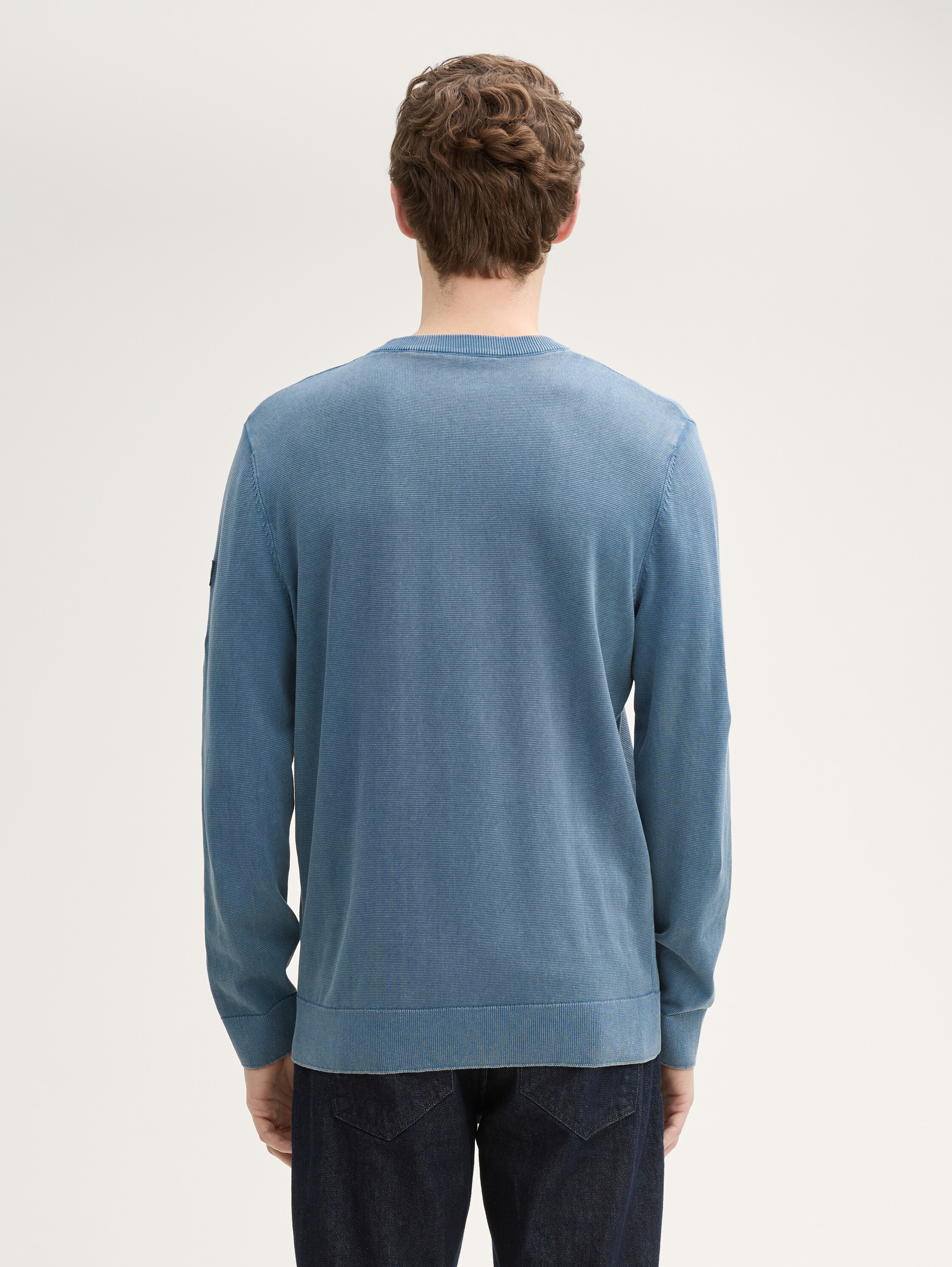 Strickpullover aus Baumwolle - mystical_blue - 