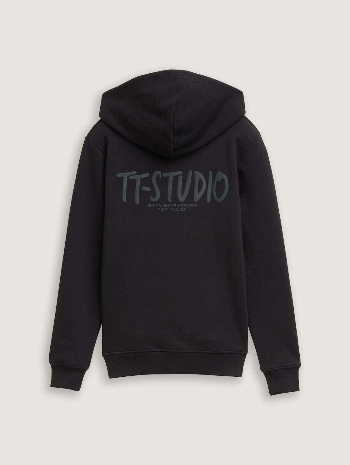 Hoodie Sweatshirt mit Rückenprint - heavy black