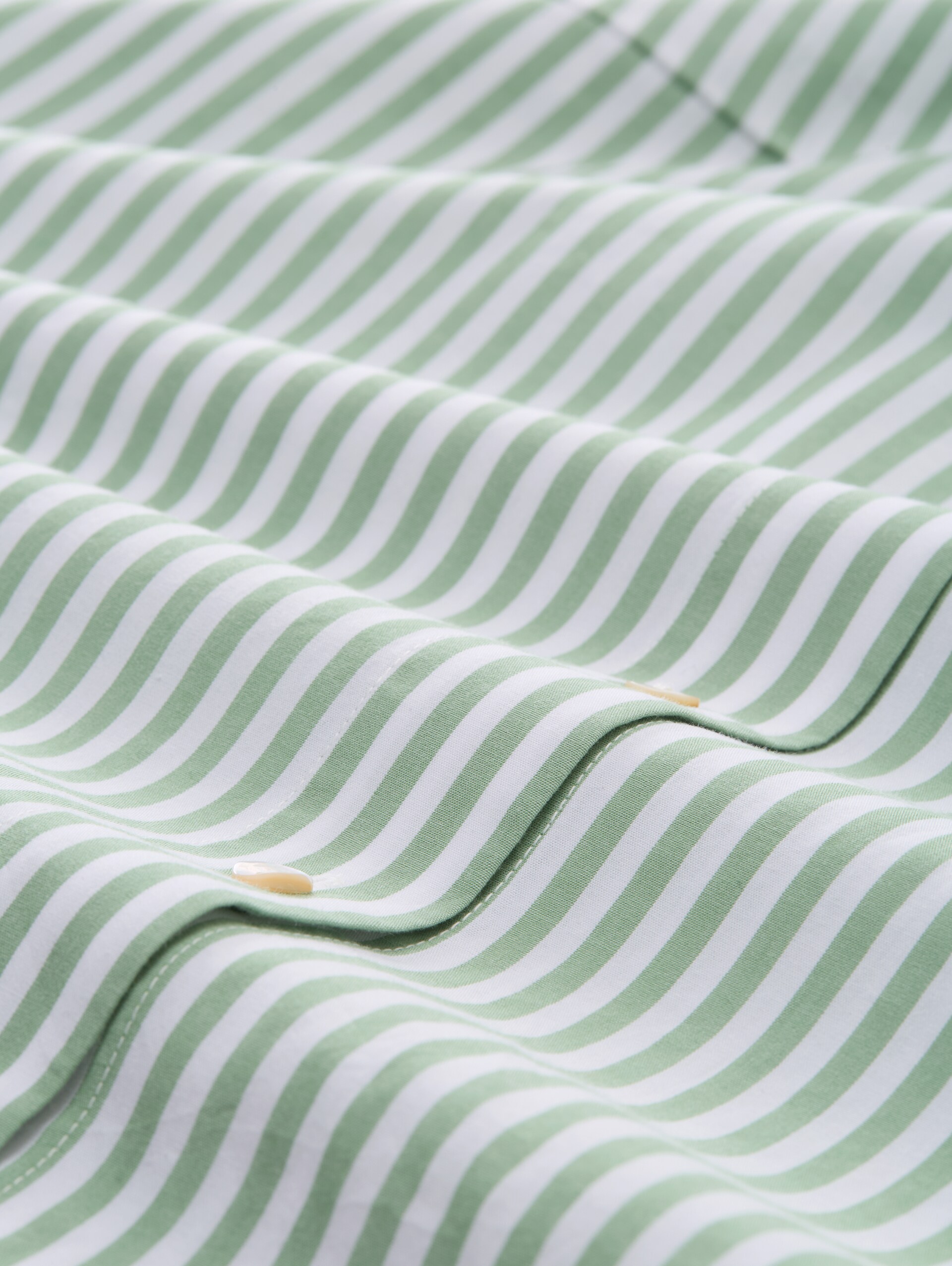 Plus Size - Loose fit blouse with striped pattern - mid green white stripe - Material view