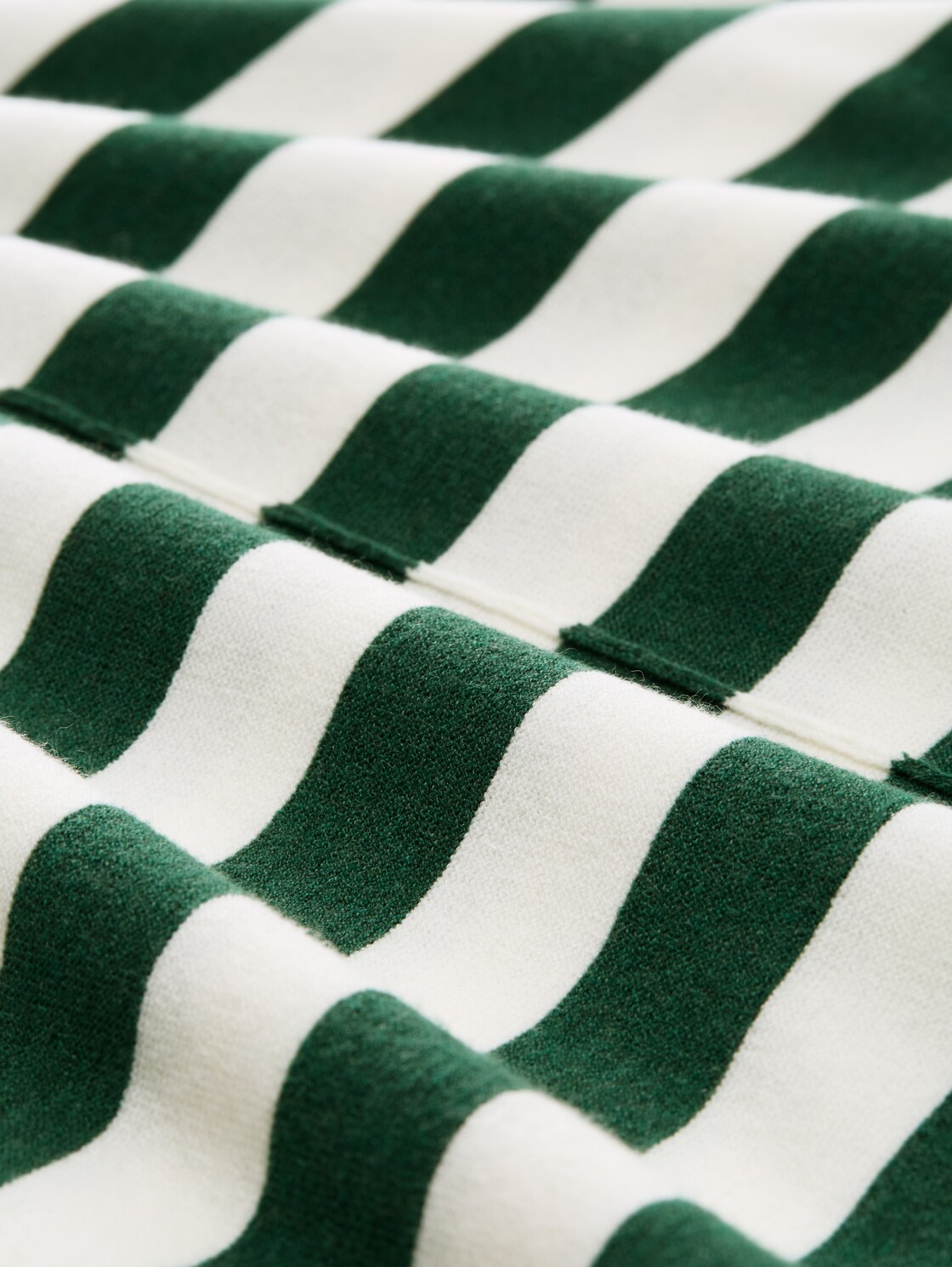 Loose Fit Strickpullover mit Kapuze - green melange block stripe - Material-Ansicht