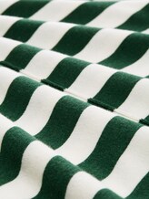 Pull en maille loose fit avec capuche - green melange block stripe - Vue de la matière