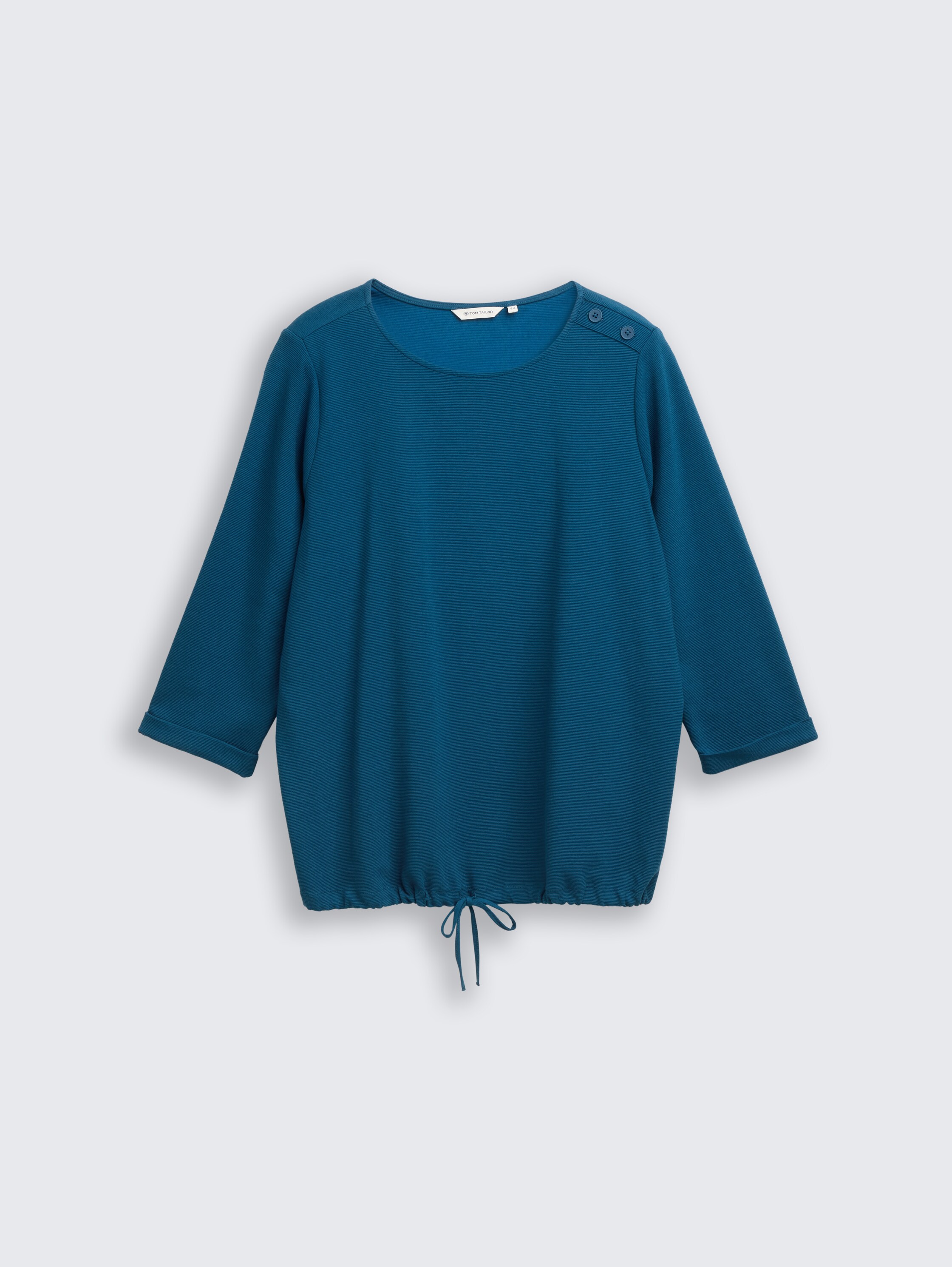 Plus Size - Shirt met lange mouwen en knoopdetails - dark_petrol_1 - 