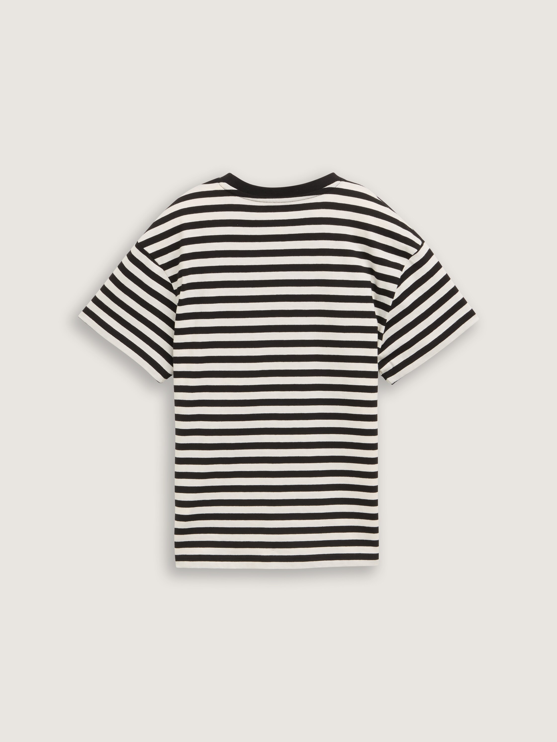 Oversize T-Shirt mit Streifenmuster - black_and_white_stripe - 