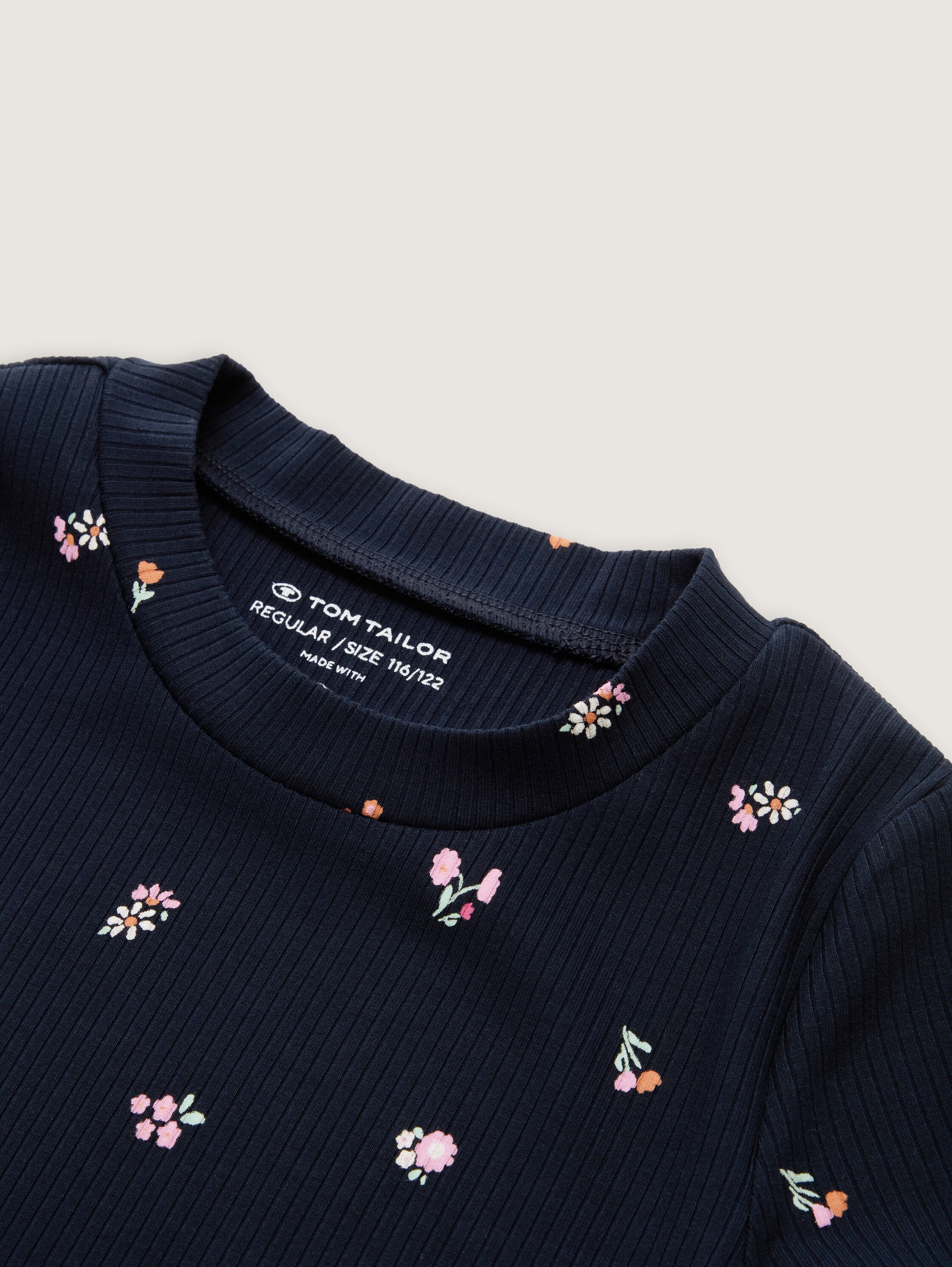 T-Shirt mit Allover-Print - blue_tiny_flower_print - 