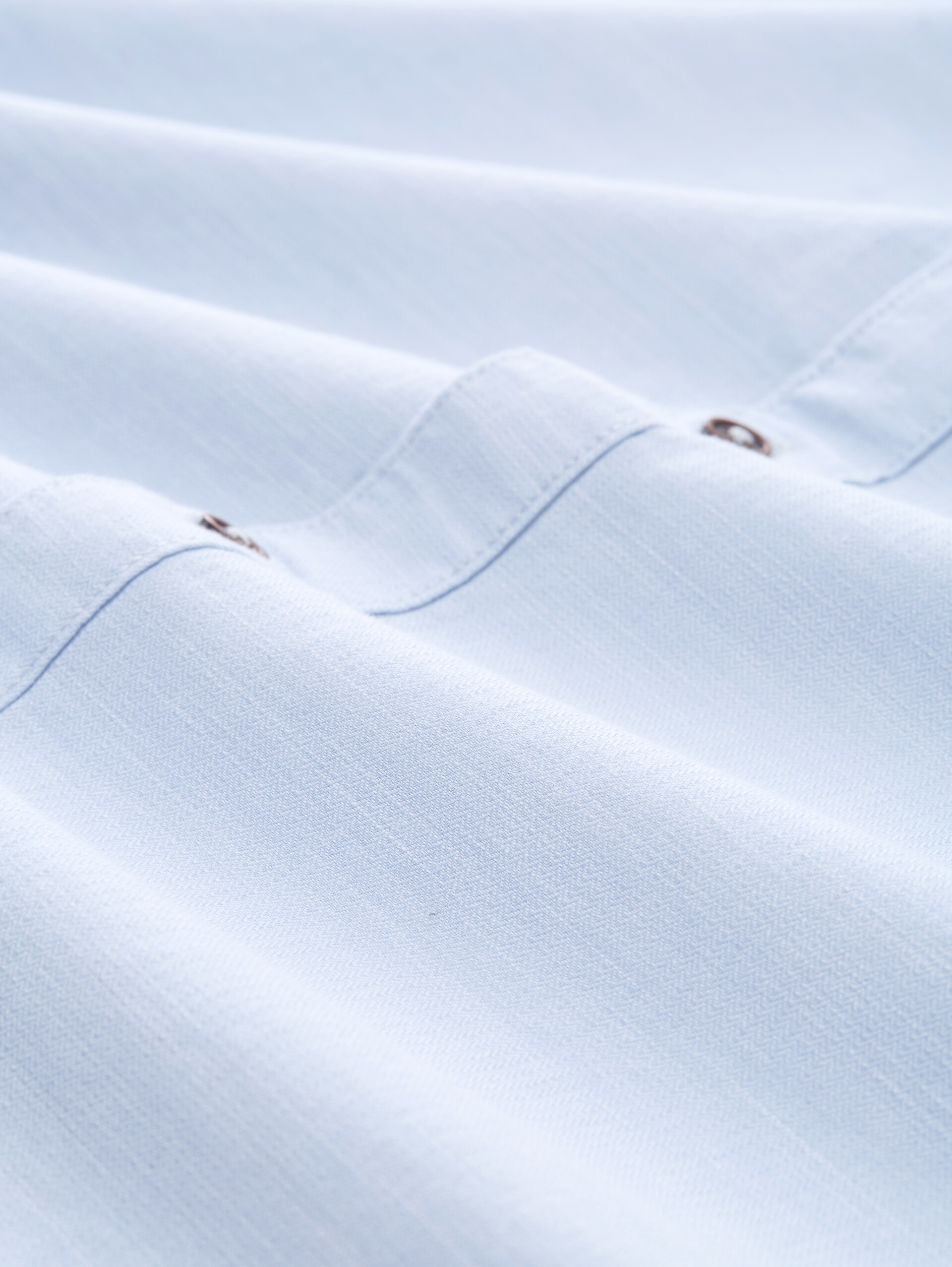 Regular fit short sleeve shirt with breast pocket - powder blue zigzag structure - Material view