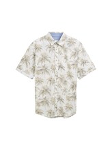 Not Selected, Regular fit short sleeve shirt with palm tree print by , white