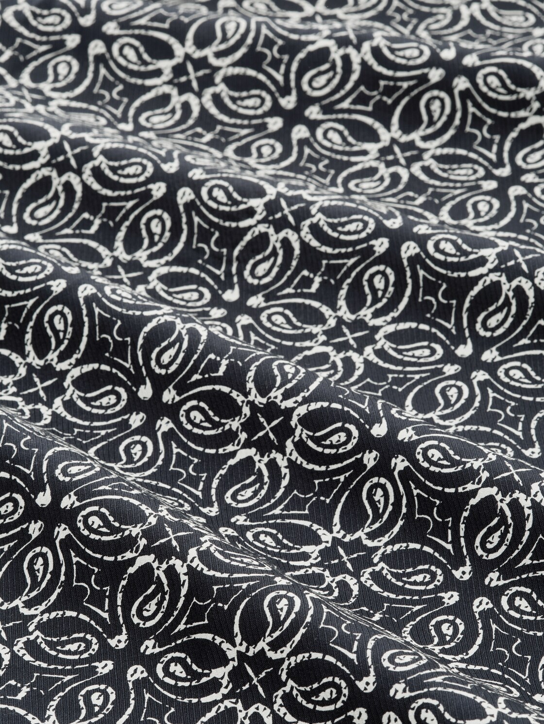 Comfort Fit Kurzarmhemd im Hawaii-Look - navy mosaic design - Material-Ansicht