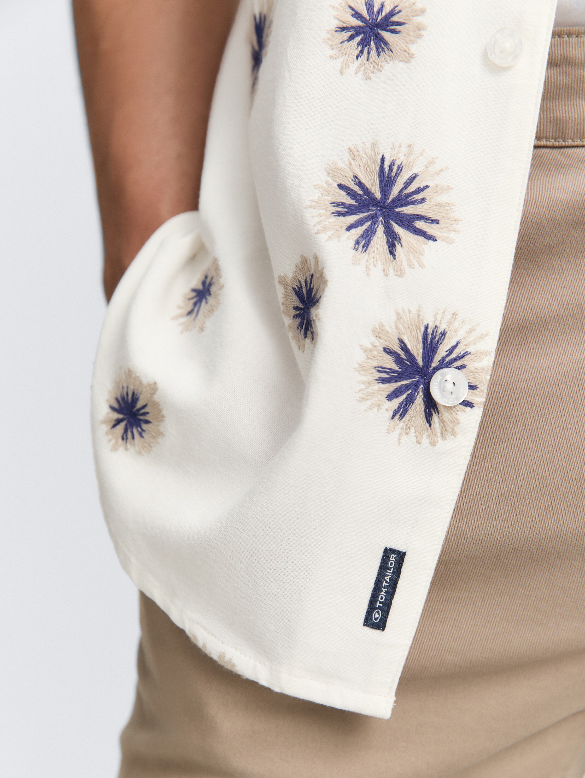 Regular Fit Kurzarmhemd im Hawaii-Look - embroidered_desert_design - 