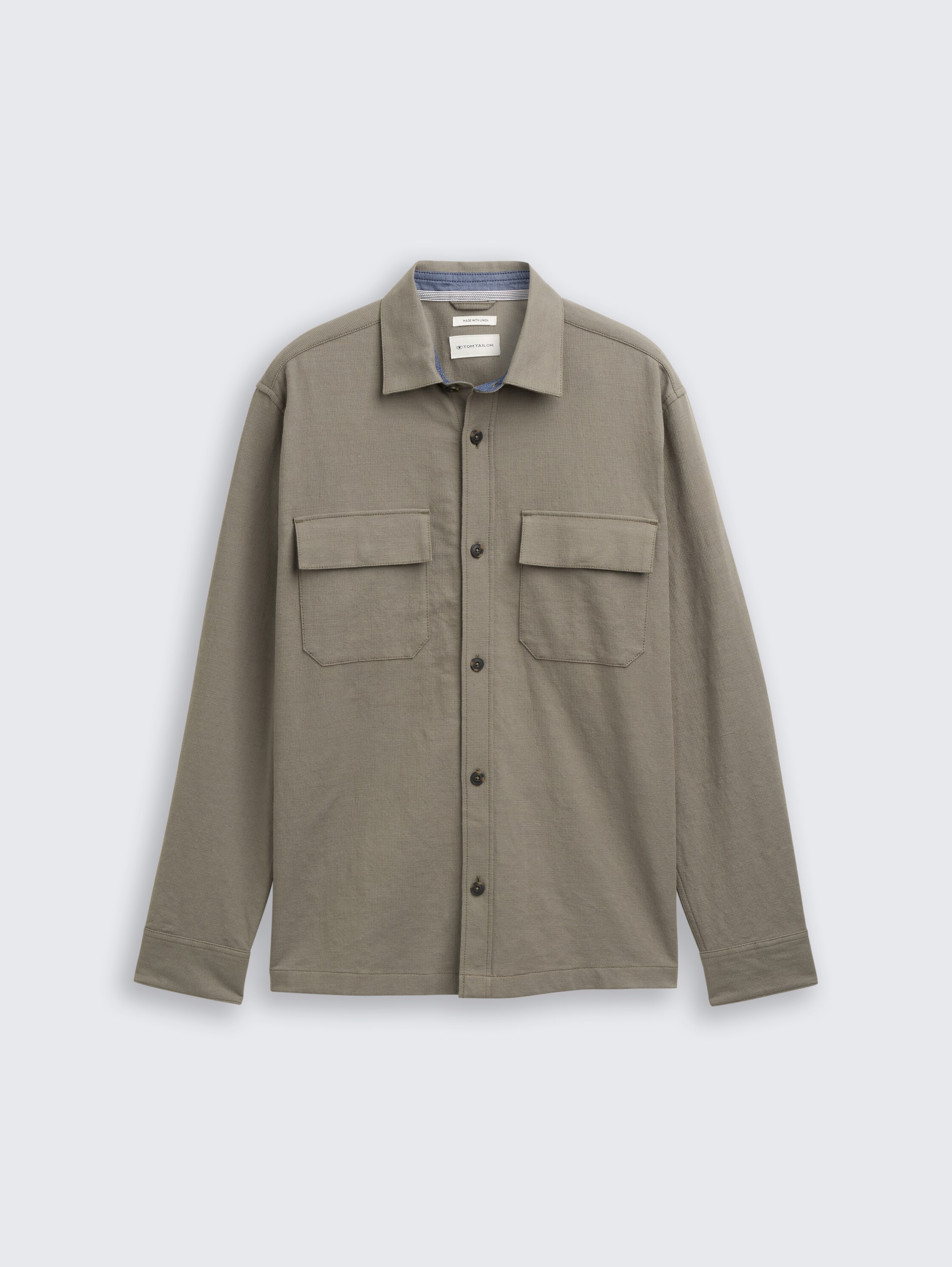 Overshirt Hemd mit Brusttaschen - smokey_olive_green - 