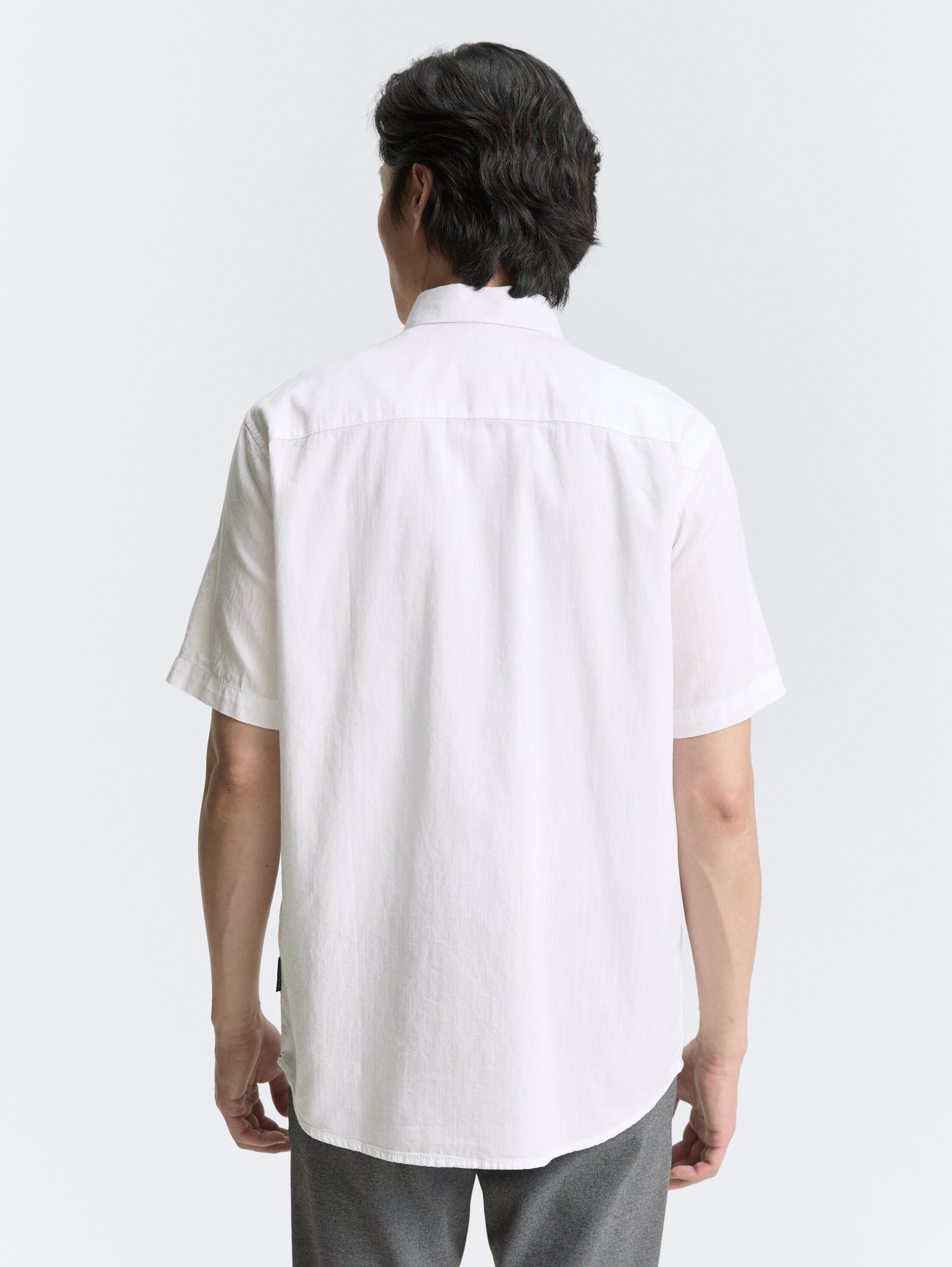 Regular Fit Kurzarmhemd aus Baumwolle - white - 