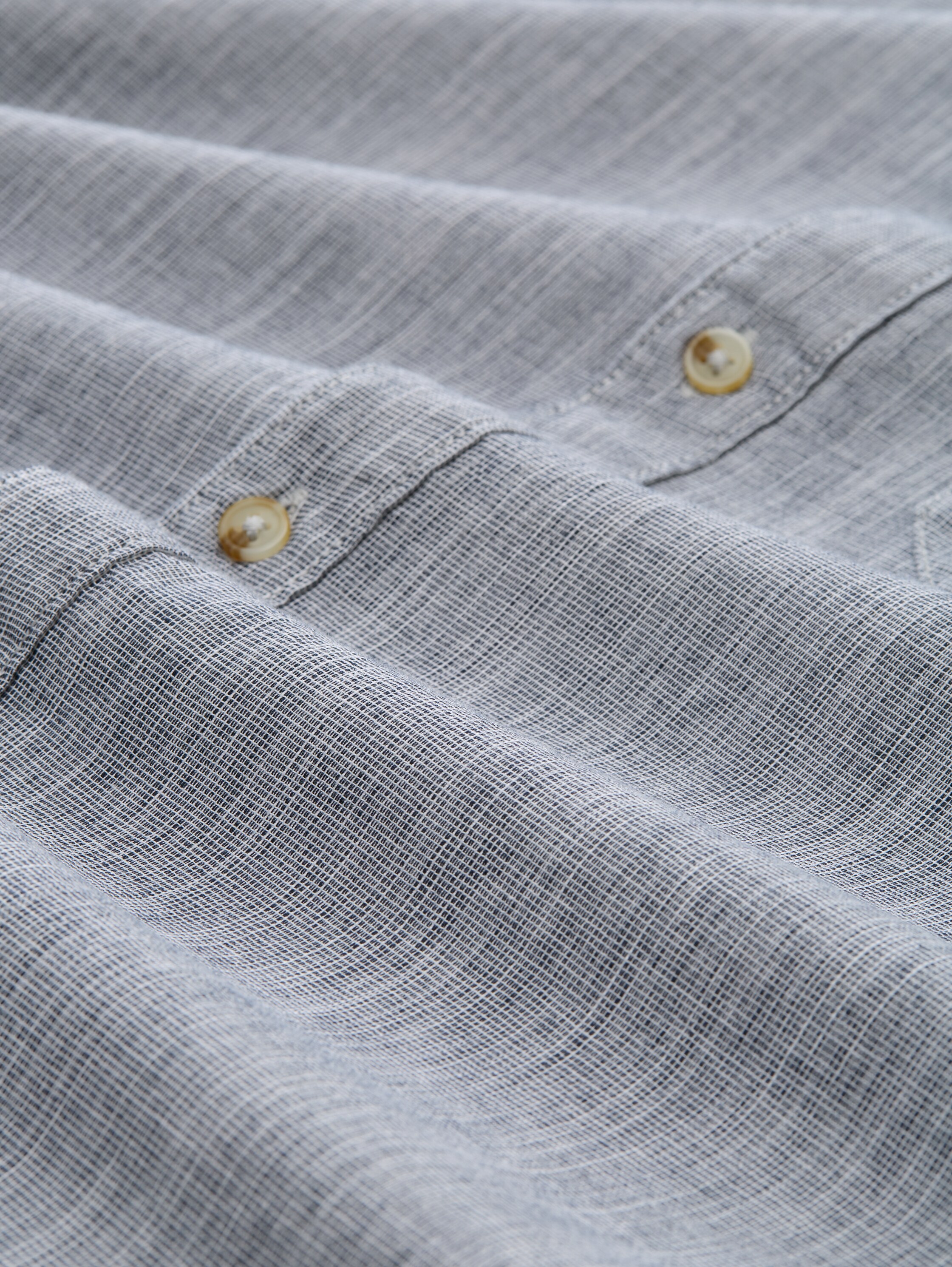 Regular Fit Kurzarmhemd aus Baumwolle - navy_slub_structure - 