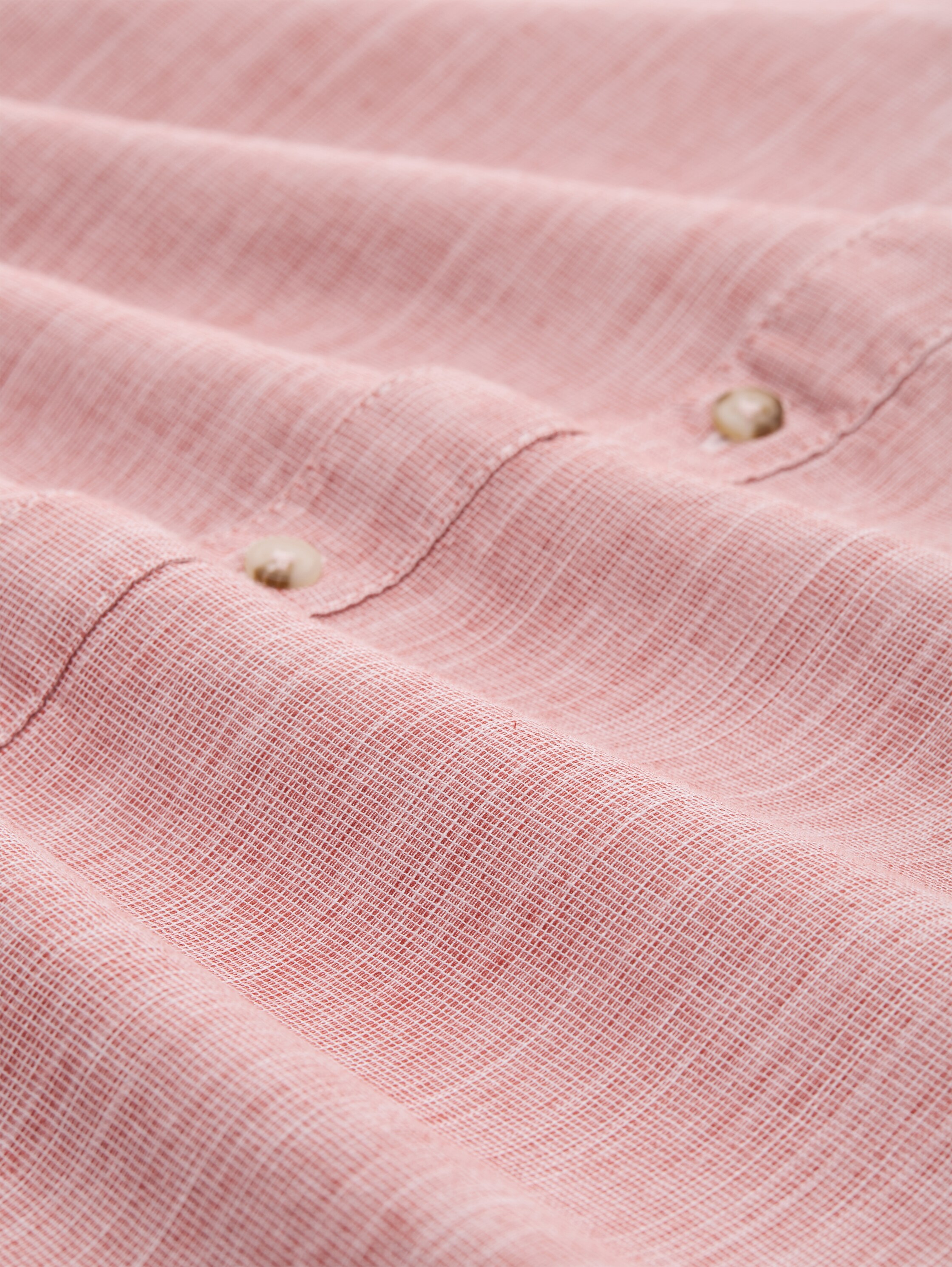 Regular Fit Kurzarmhemd aus Baumwolle - velvet_red_slub_structure - 