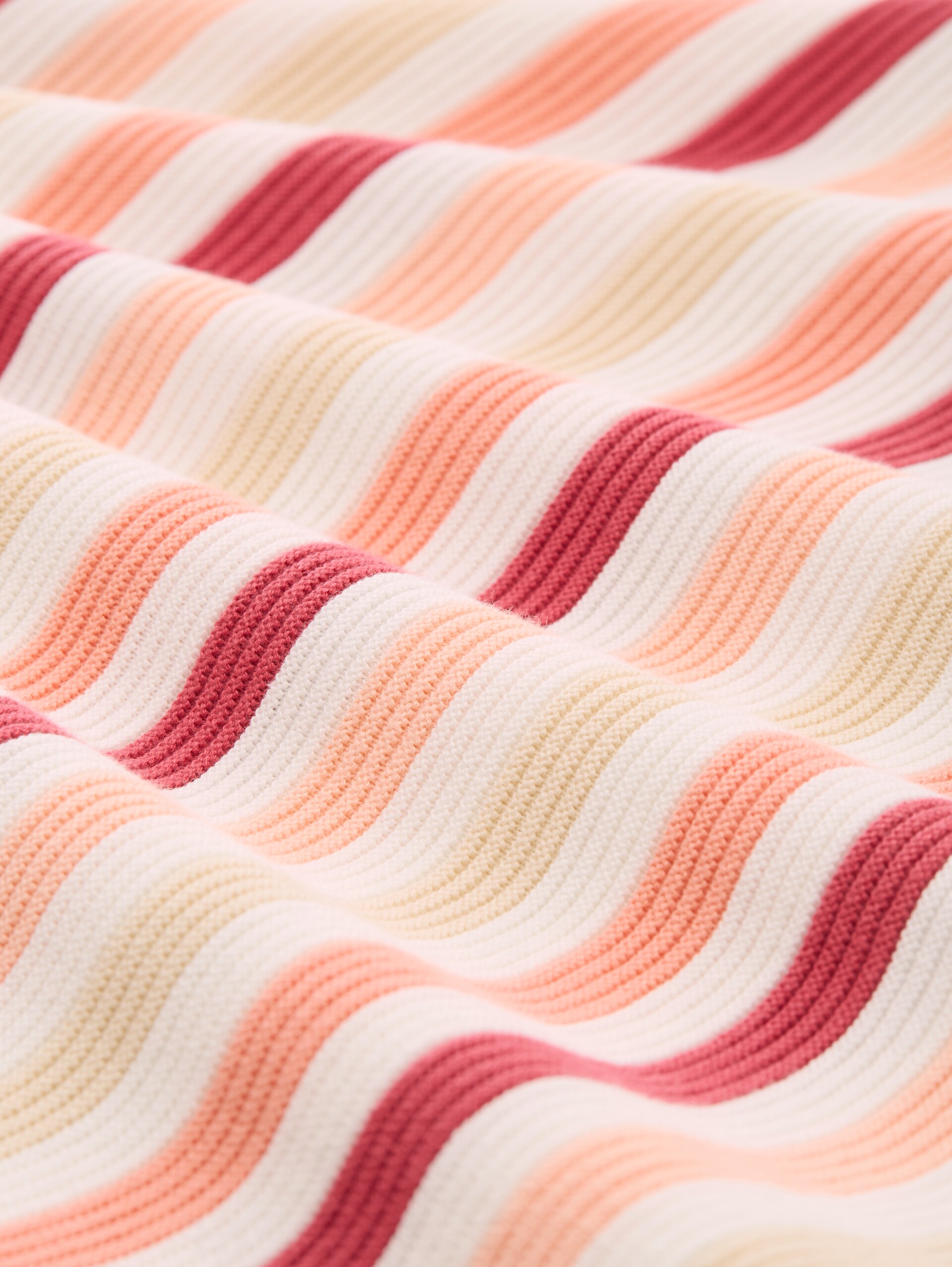 Plus Size - Strickpullover mit Bio-Baumwolle - peachy knit stripe design - Material-Ansicht