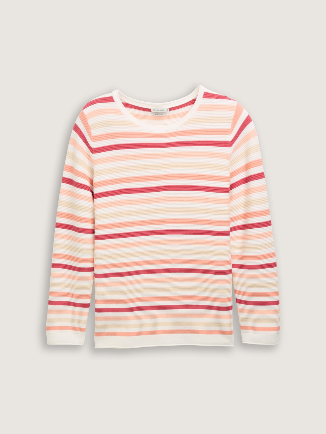 Plus Size - Strickpullover mit Bio-Baumwolle - peachy knit stripe design